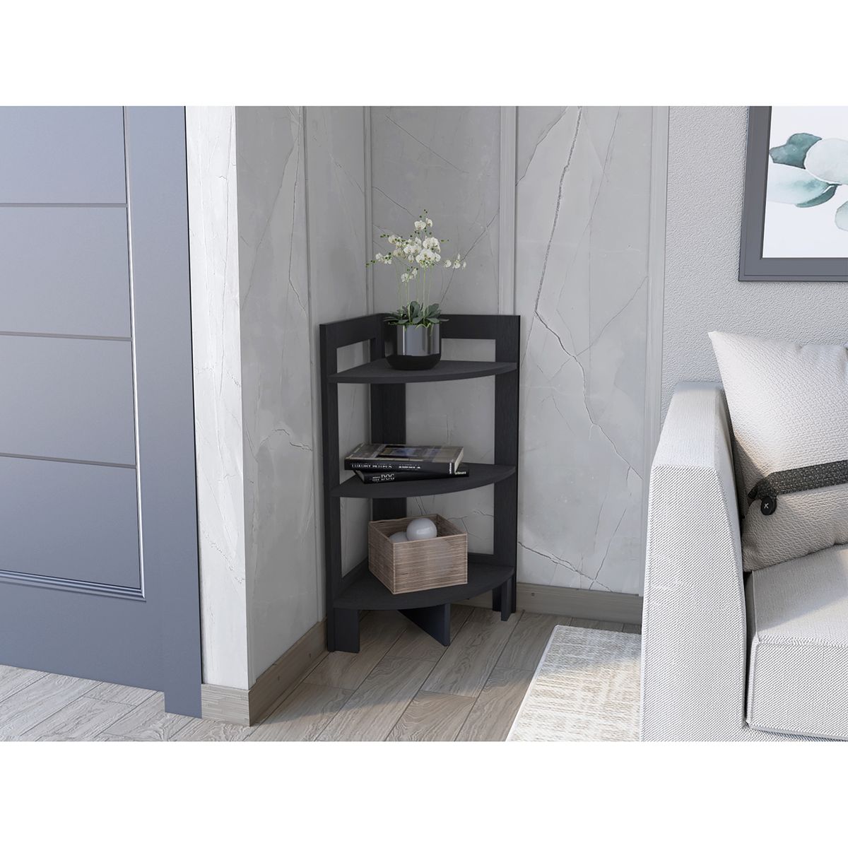 TUHOME - Mesa Auxiliar Esquinera Riga W