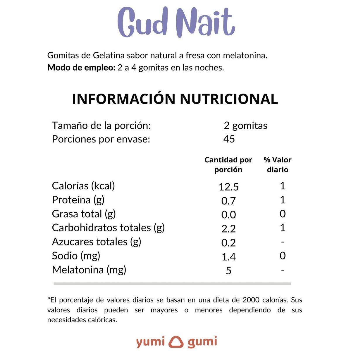 YUMI GUMI - Yumi Gumi Gud Nait 90 Gomitas