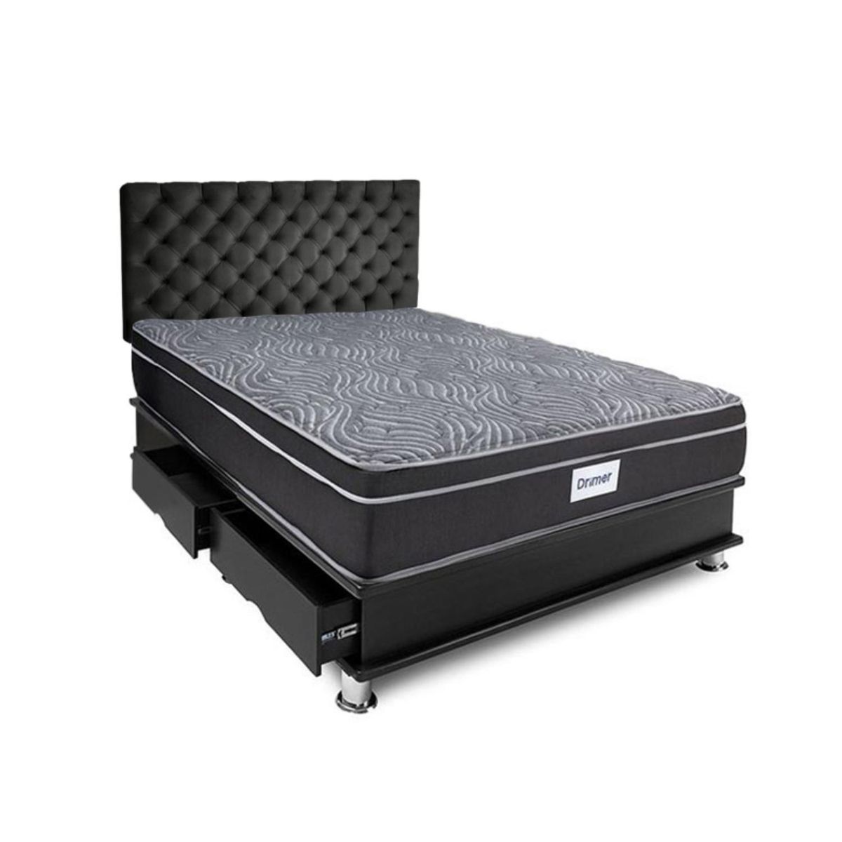 DRIMER - Dormitorio Con Cajones Ventus Capitone King