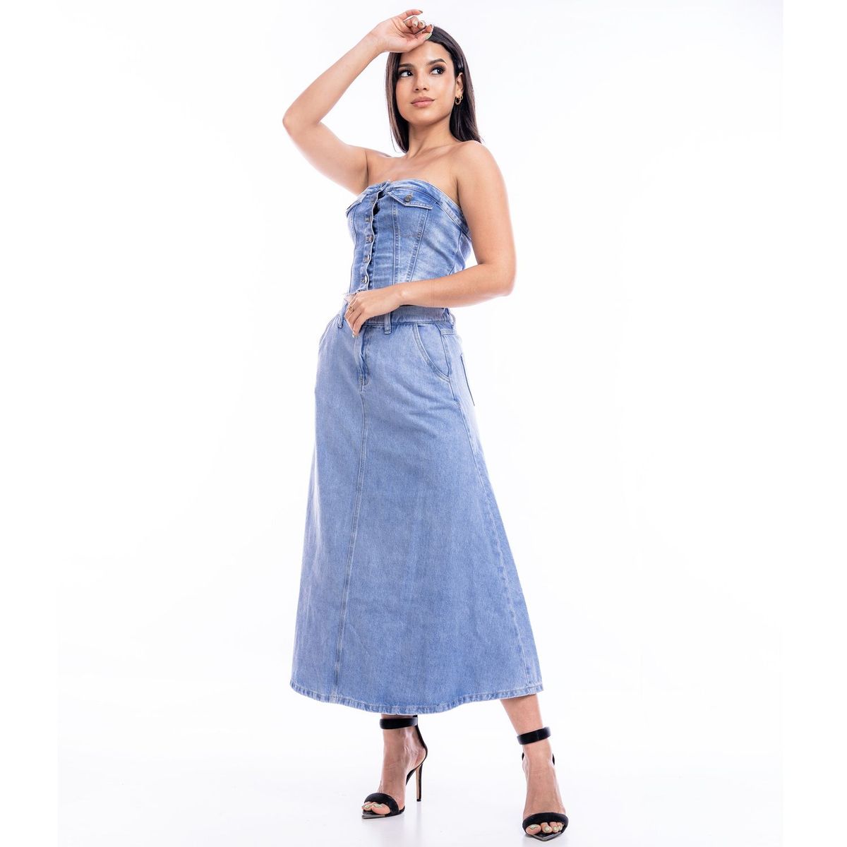 JAROLA - Falda Jean 100% Algodón Mujer Jarola