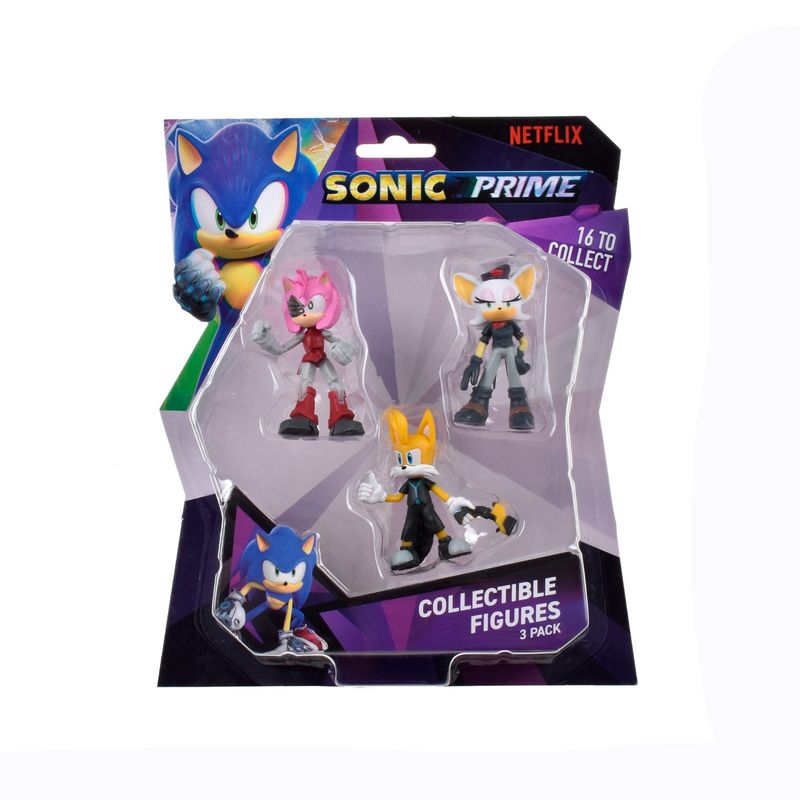 SONIC - Figuras De Acción Pack x3 7cm Sonic Aleatorio