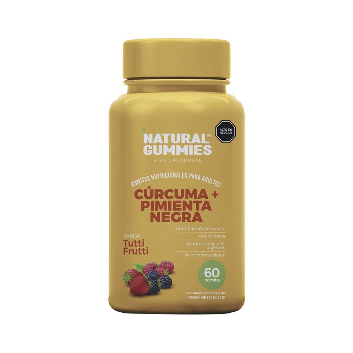 NATURAL GUMMIES - Natural Gummies Cúrcuma y Pimienta Negra 60 Gomitas