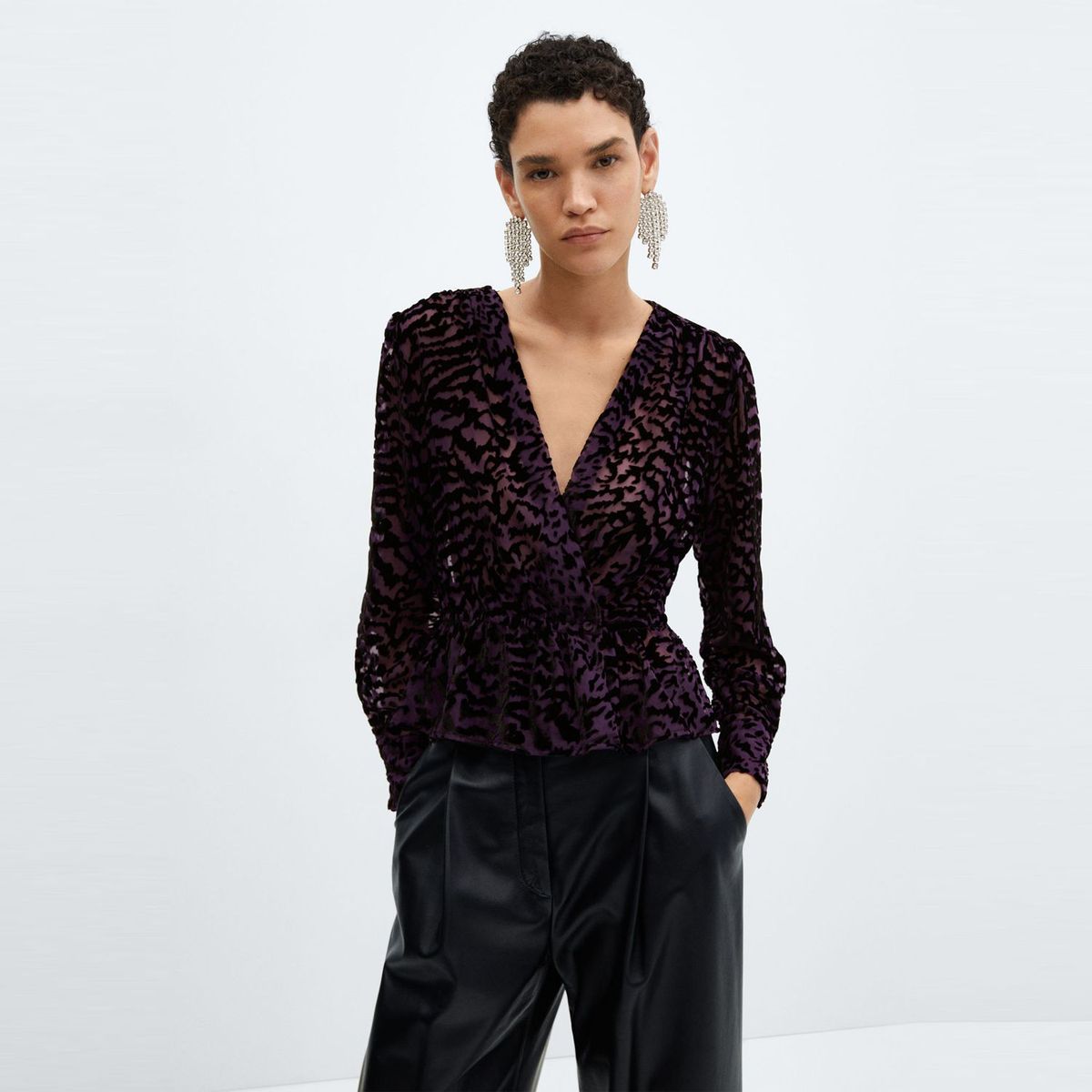 MANGO - Blusa Casual Mujer Mango