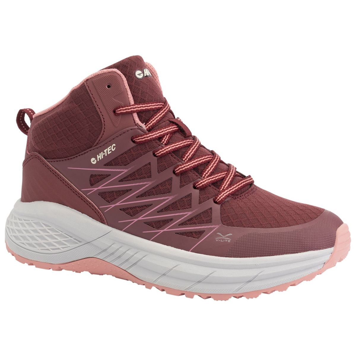 HI TEC - Zapatillas Deportivas Outdoor Mujer Hi Tec Trail Lite Mid  Rojo