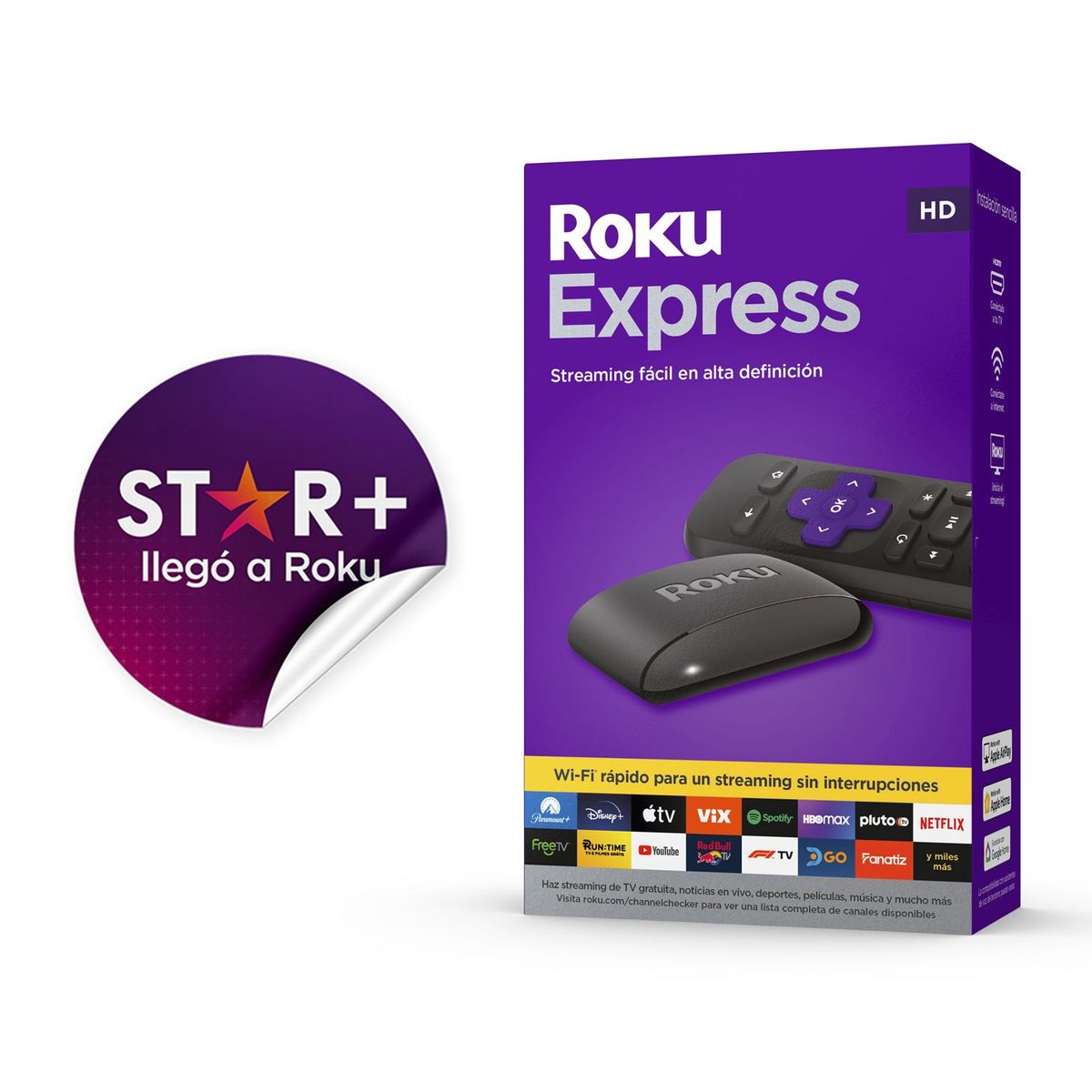 ROKU - Convertidor a Smart TV Roku Express 3960X (3960MX) 512MB