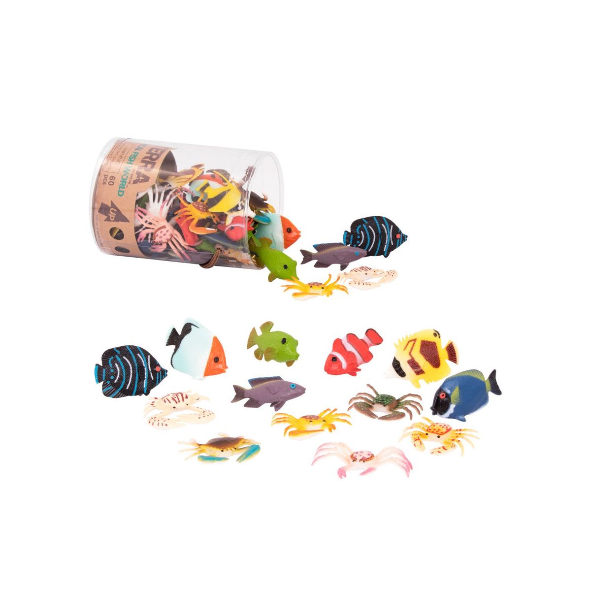 TERRA - Set De Peces Tropicales En Tub Figuras De Animales Terra