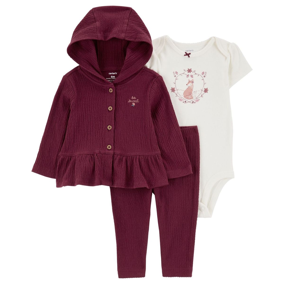 CARTER'S - Conjunto Bebé Niña 3 Piezas Carters
