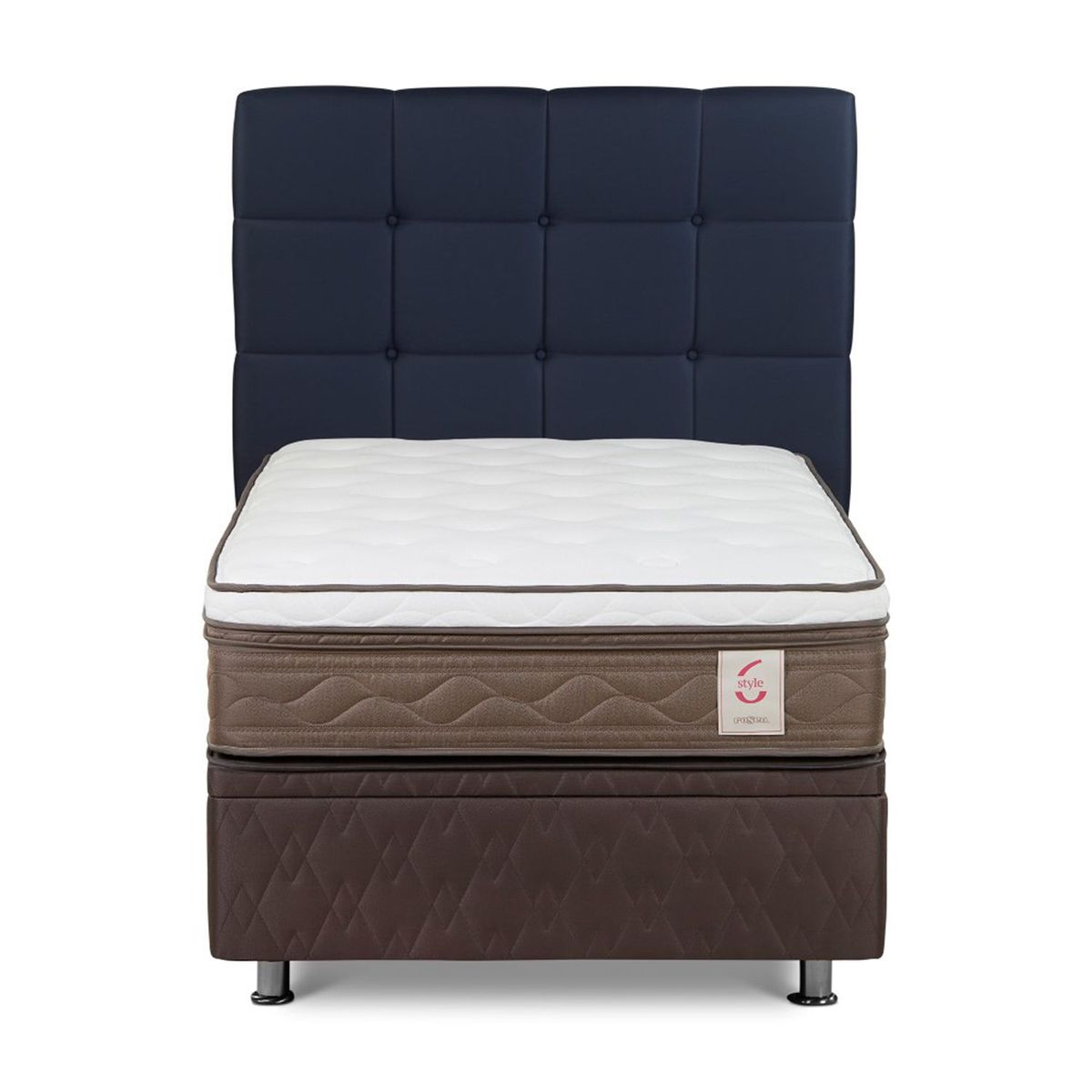 ROSEN - Dormitorio Boxet New Style 6 Issey Azul 1.5 Plz