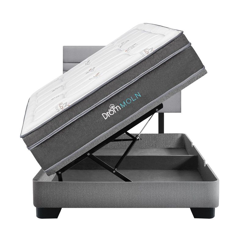 DROM - Dormitorio Boxet Moln Line 2 Plz + 2 Almohadas Viscoelásticas + Protector