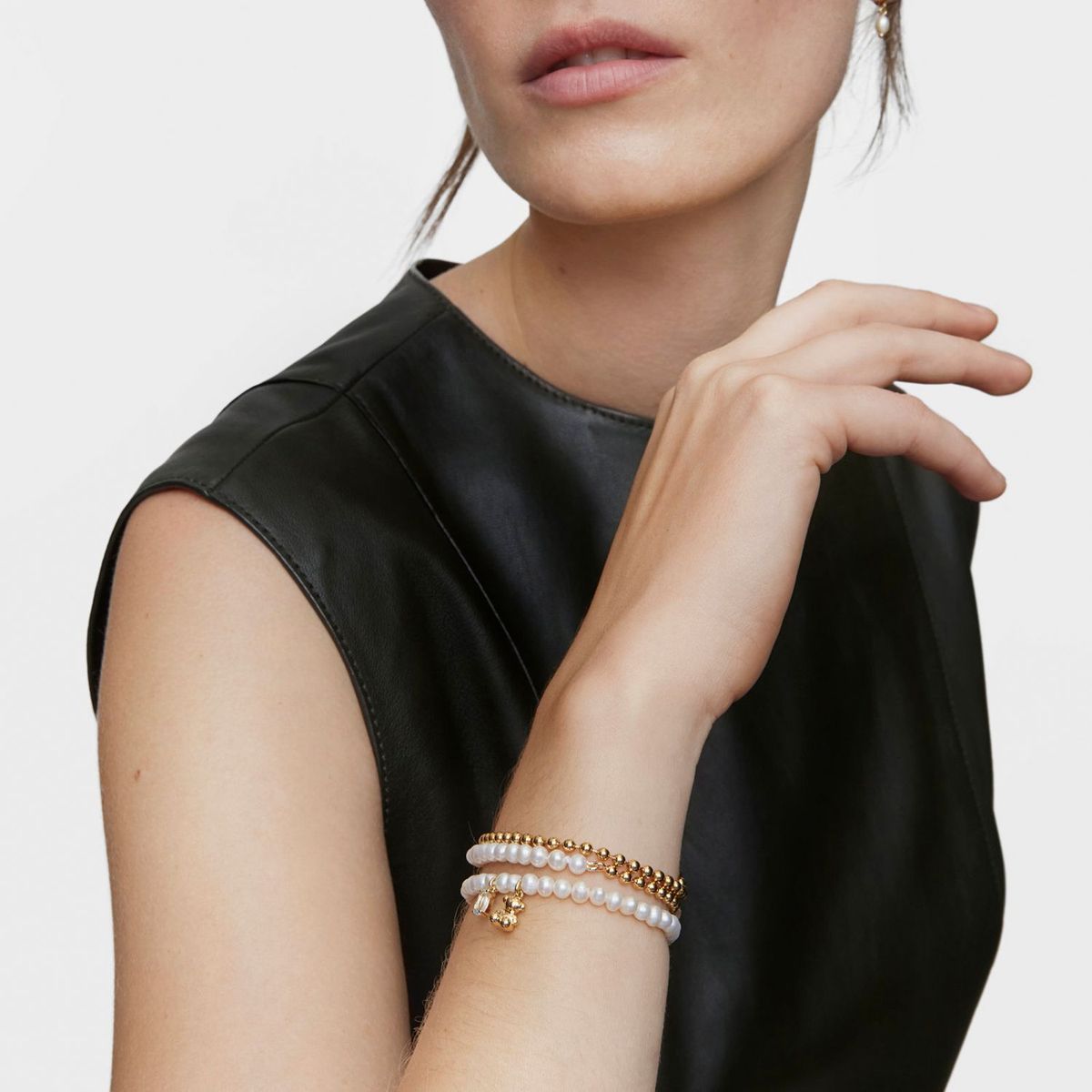 TOUS - Pulsera Perla Plata Topacio