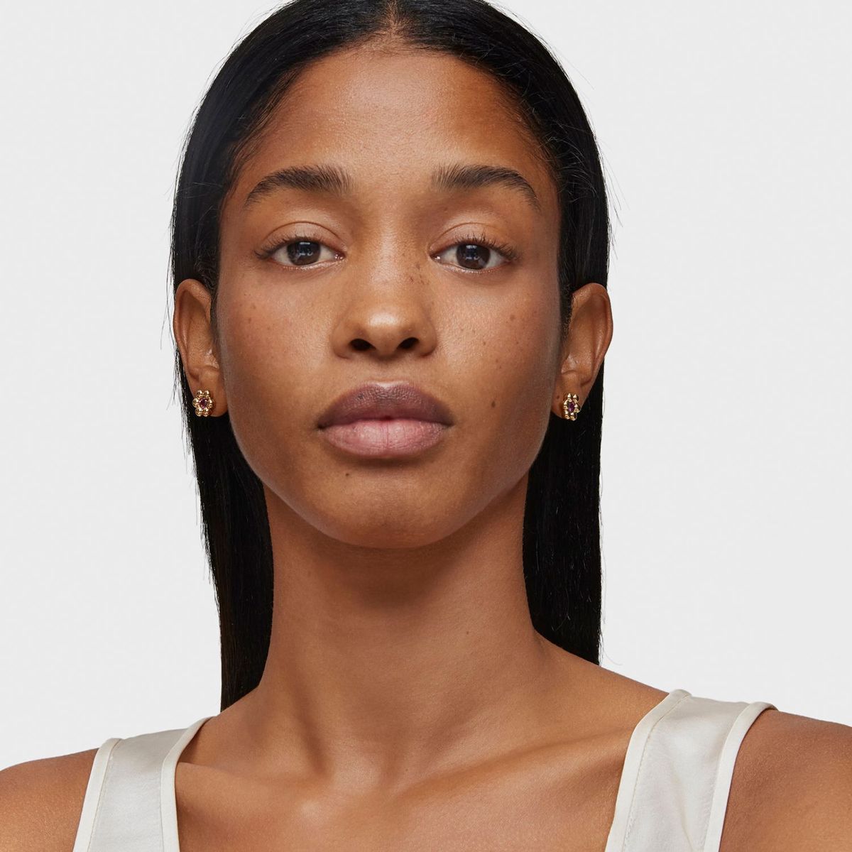 TOUS - Pendientes Plata Rodolita