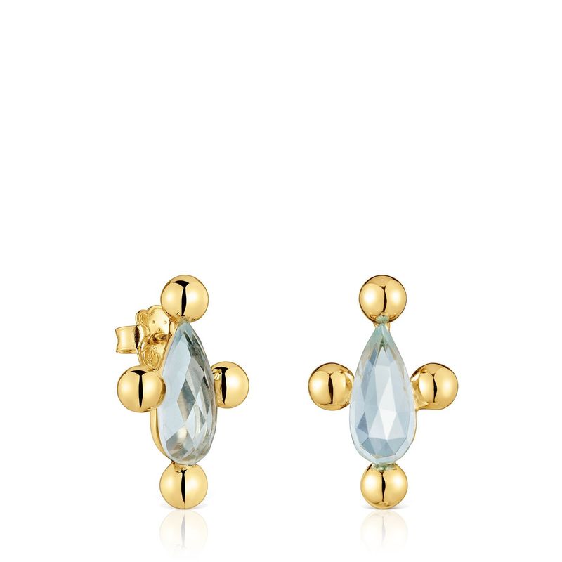 TOUS - Pendientes Plata Topacio