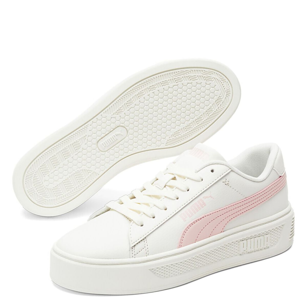 PUMA - Zapatillas Urbanas Mujer Smash Platform V3 blanco