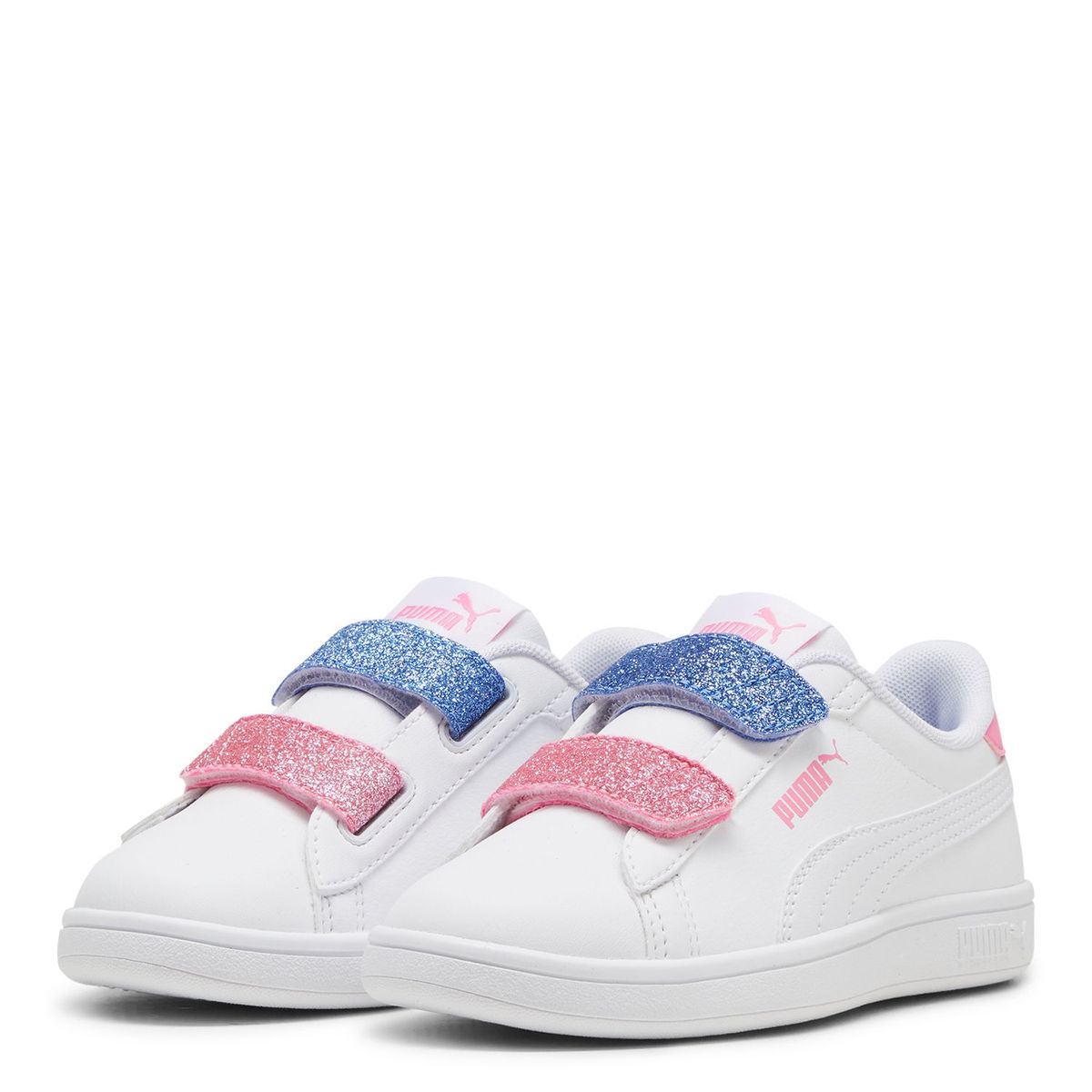 PUMA - Zapatillas Urbanas Niña Puma Smash 3.0 L Glitter Velcro V Ps blanco