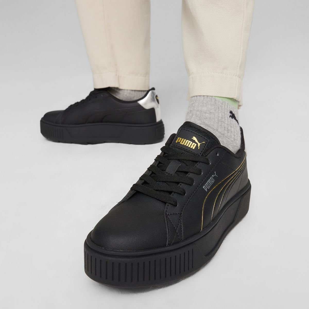 PUMA - Zapatillas Urbanas Mujer Karmen Metallic Shine Negro