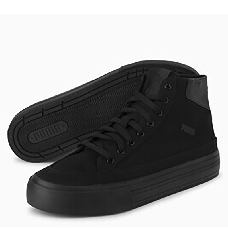 PUMA - Zapatillas Urbanas Mujer Court Classic Vulc Mid Negro