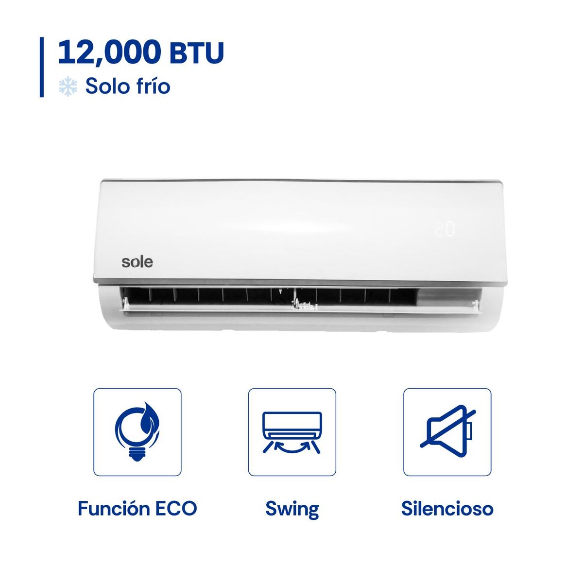 SOLE - Aire Acondicionado Sole Split 12 Kbtu