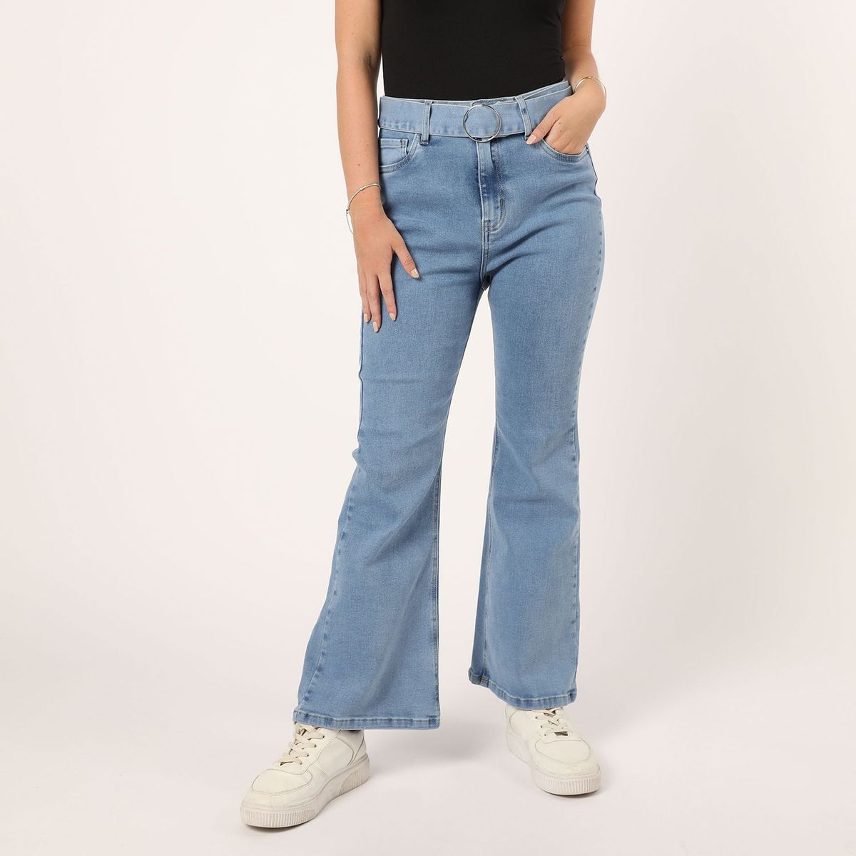 SYBILLA - Jean Flare Tiro Alto Mujer Sybilla