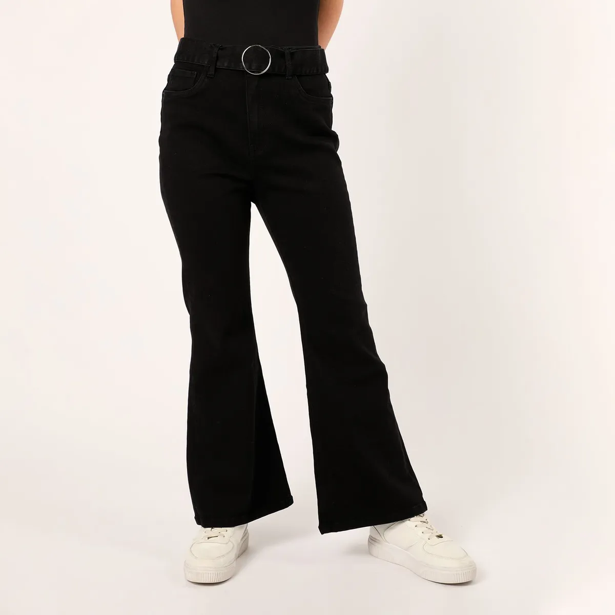 SYBILLA - Jean Flare Tiro Alto Mujer Sybilla