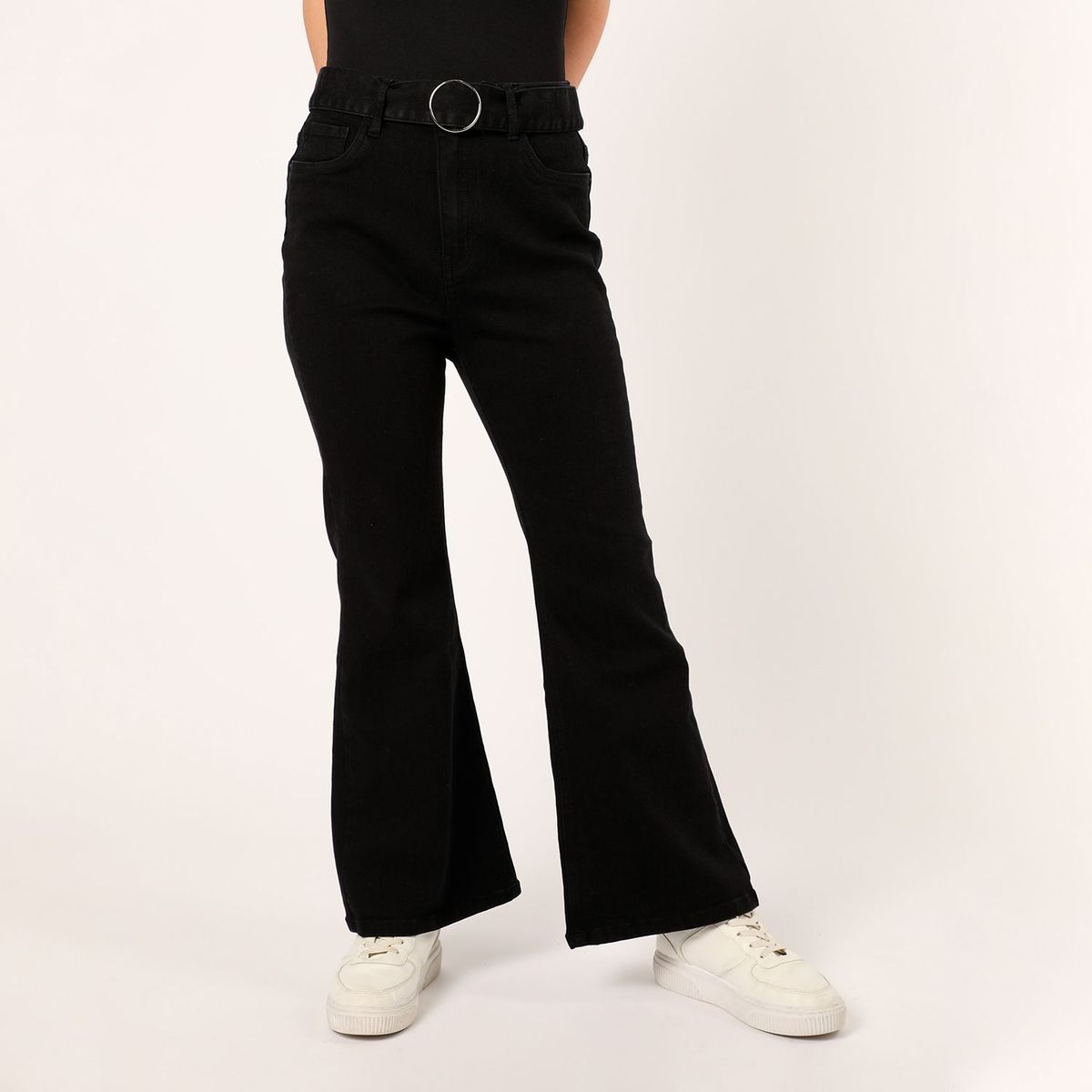 SYBILLA - Jean Flare Tiro Alto Mujer Sybilla