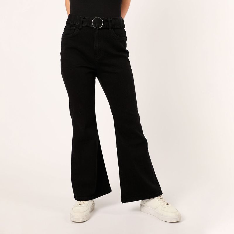 SYBILLA - Jean Flare Tiro Alto Mujer Sybilla