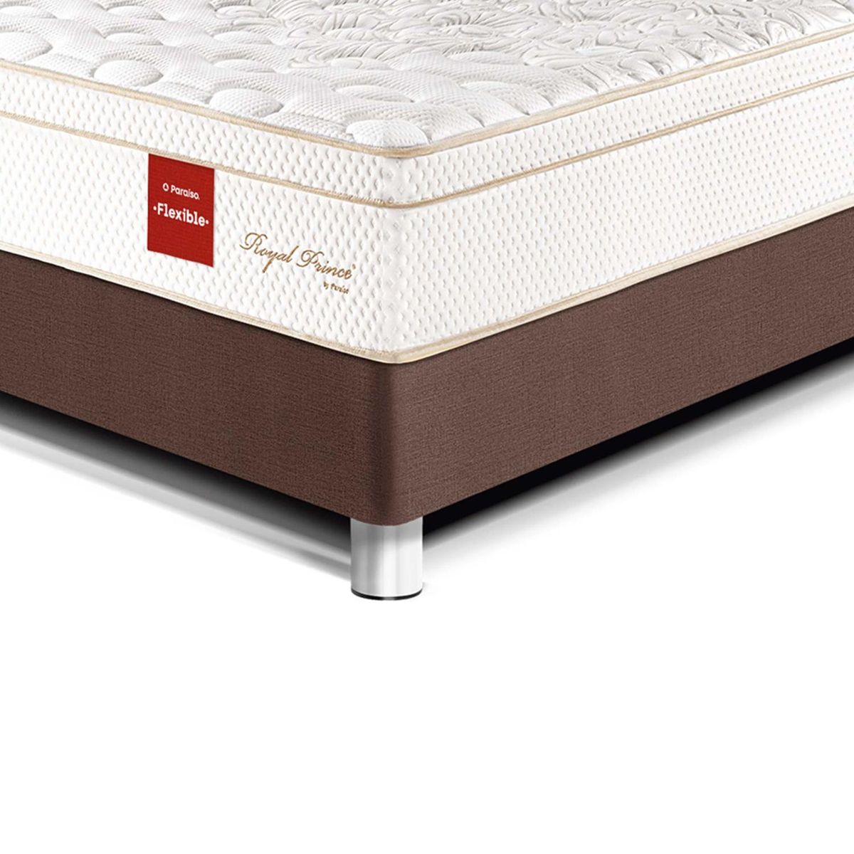 PARAISO - Cama Box Tarima Royal Prince Flexible 1.5 Plz + 1 Almohada Viscoelásticas