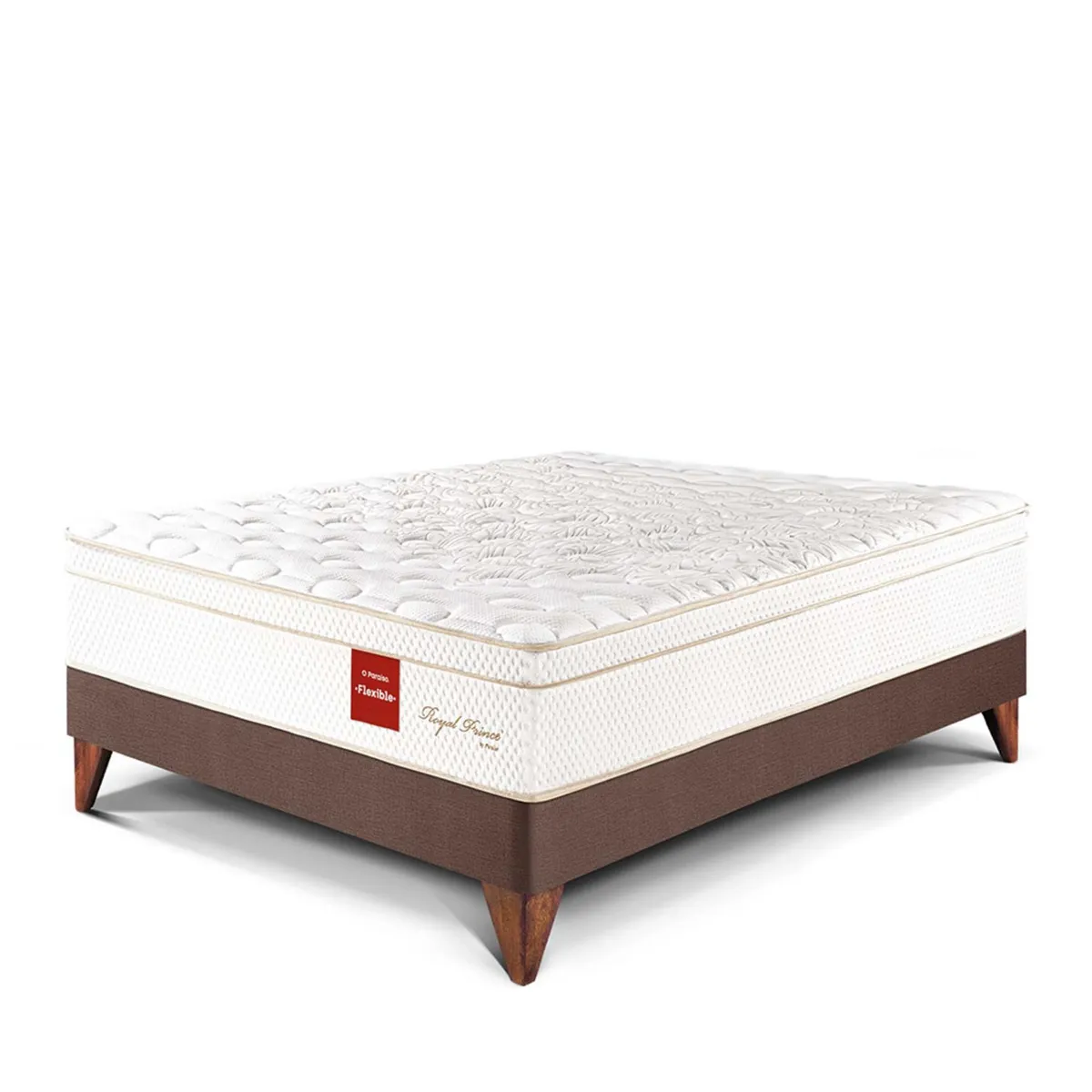 PARAISO - Cama Europea Royal Prince Flexible 1.5 Plz + 1 Almohada Viscoelástica