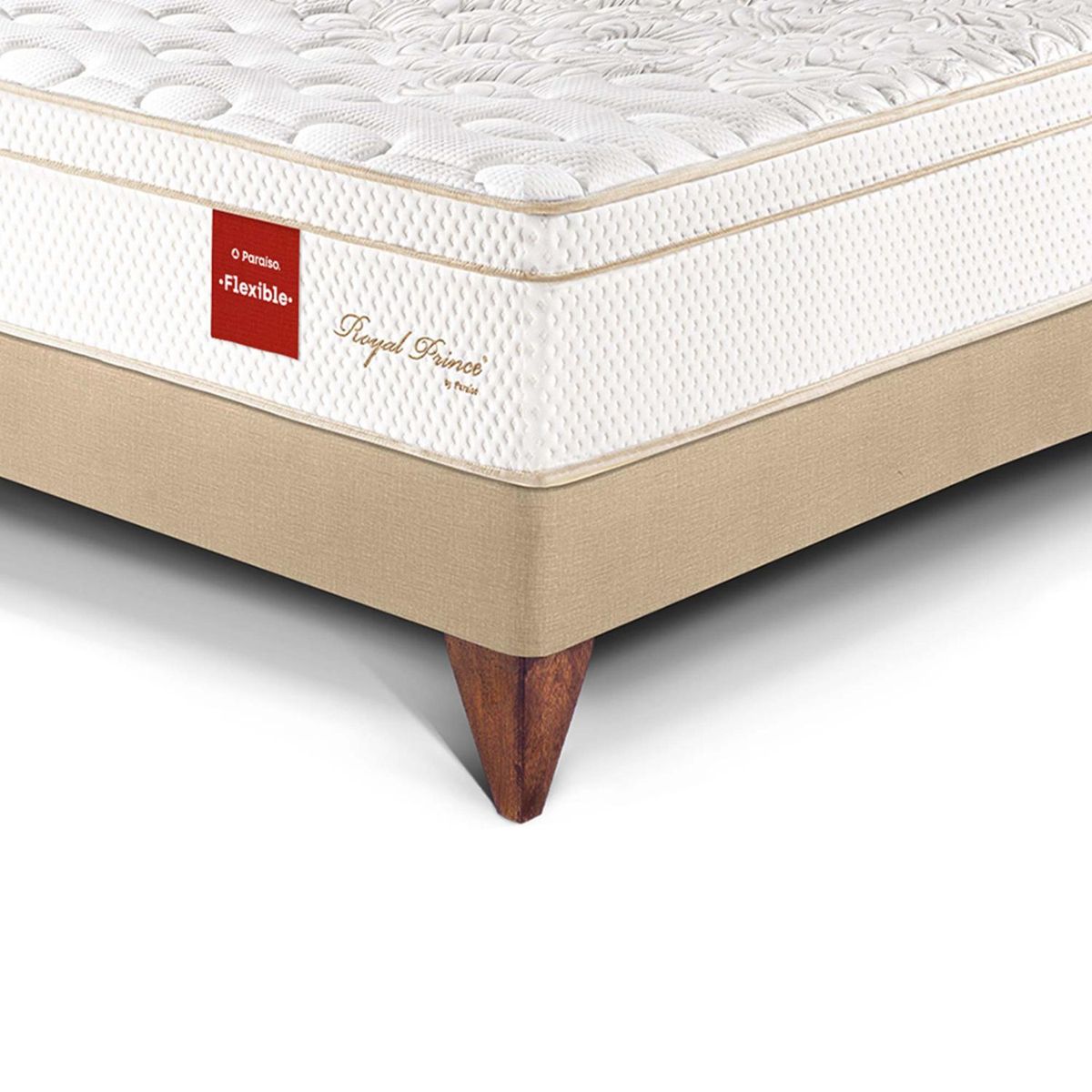 PARAISO - Cama Europea Royal Prince Flexible 1.5 Plz + 1 Almohada Viscoelástica