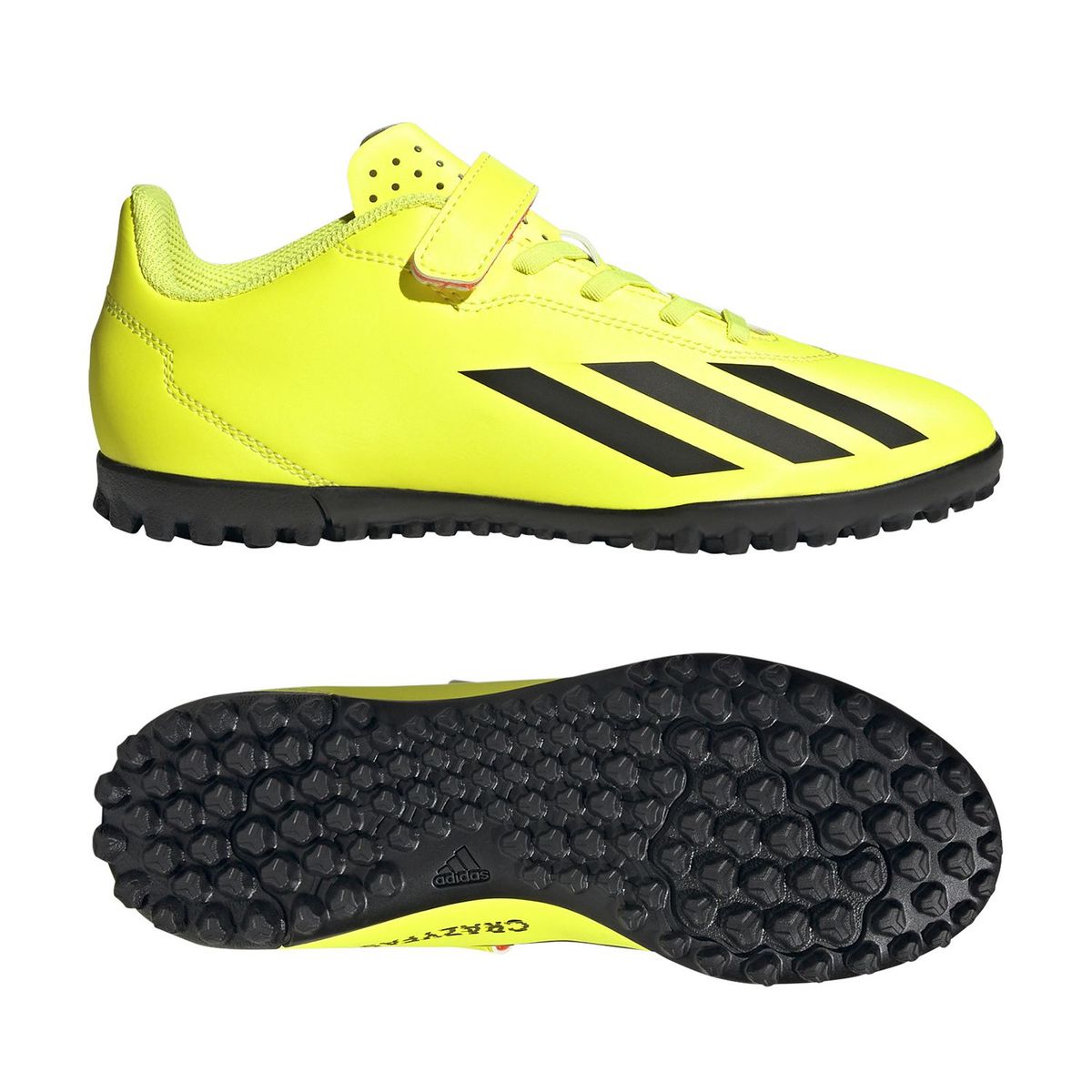 ADIDAS - Chimpunes Velcro Fútbol Niño Adidas X Crazyfast Club -césped Sintetico
