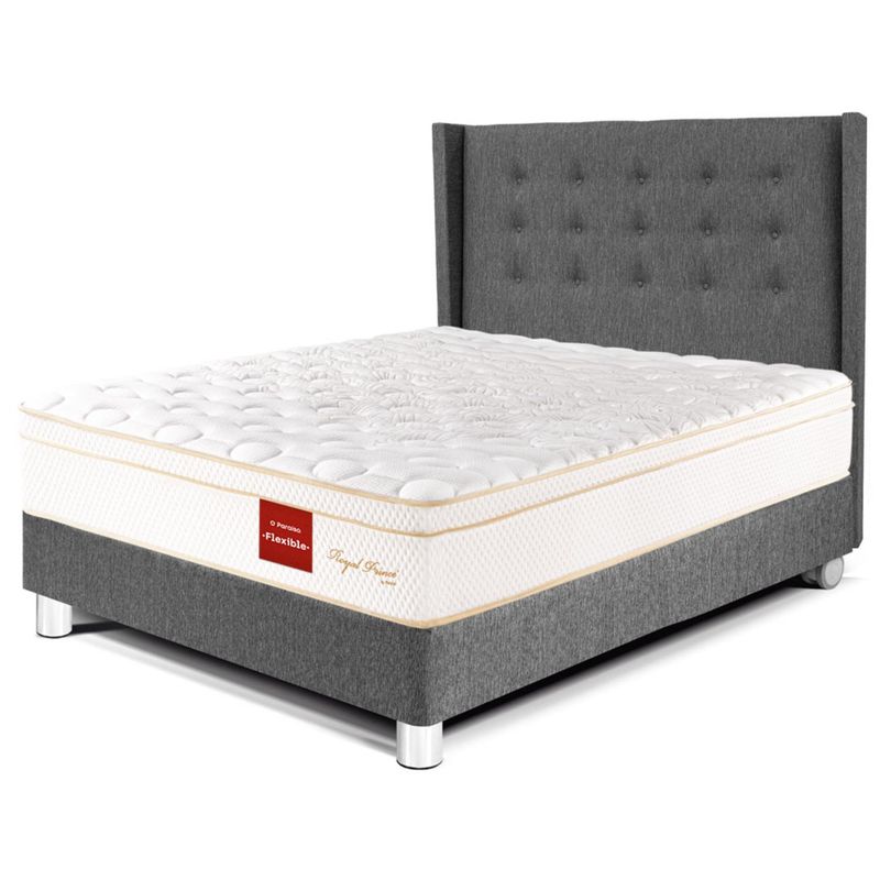PARAISO - Dormitorio Royal Prince Flexible Gold 2 Plz + 2 Almohadas Viscoelásticas + Protector