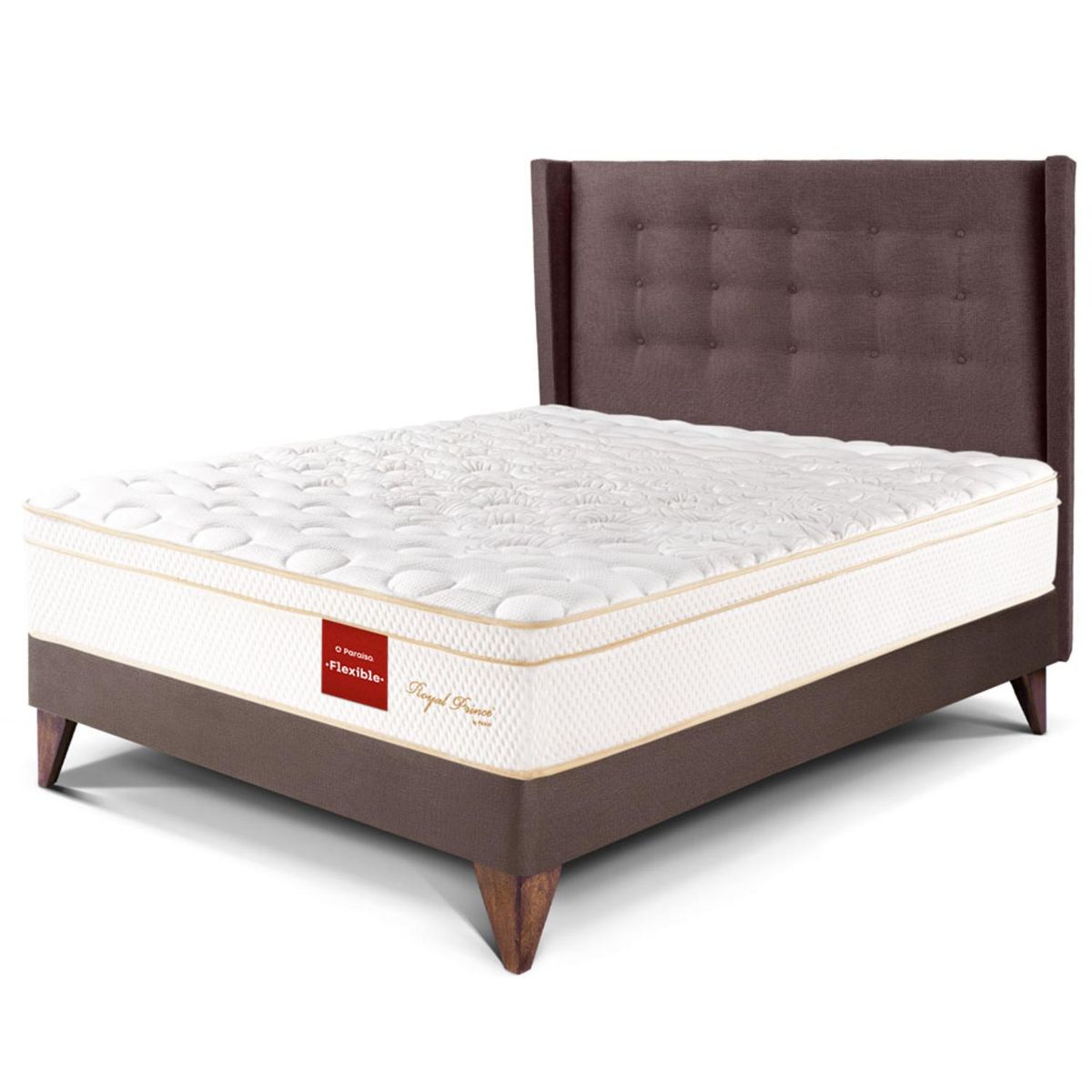 PARAISO - Dormitorio Europeo Royal Prince Flexible Gold 2 Plz + 2 Almohadas Viscoelásticas