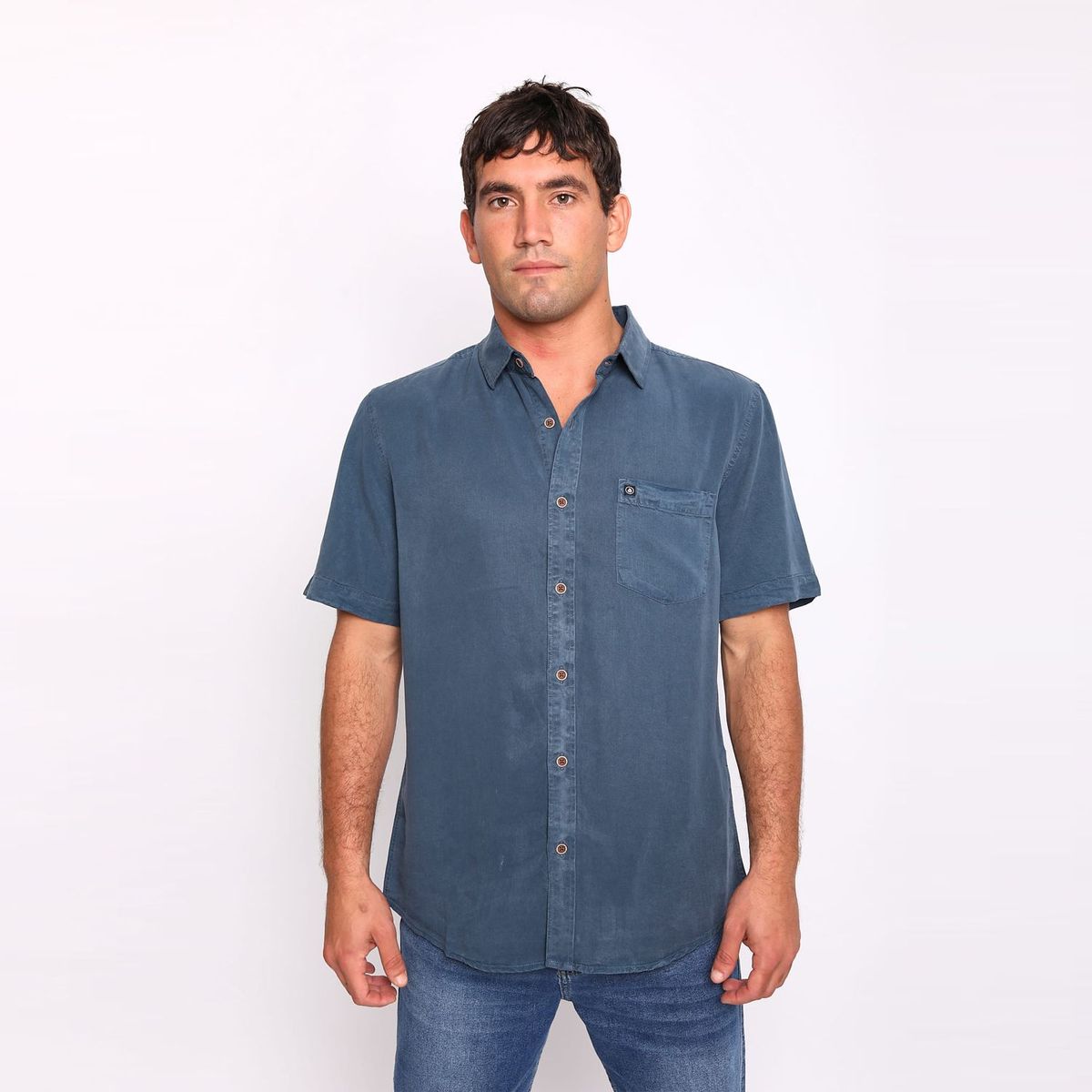 DUNKELVOLK - Camisa 100% Algodón Manga Corta Hombre Dunkelvolk