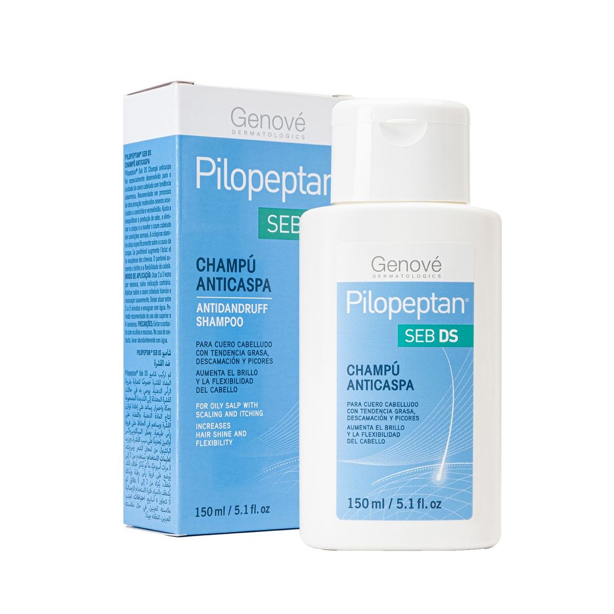 PILOPEPTAN - Shampoo Anticaspa Para Cabello Graso 150ml Pilopeptan
