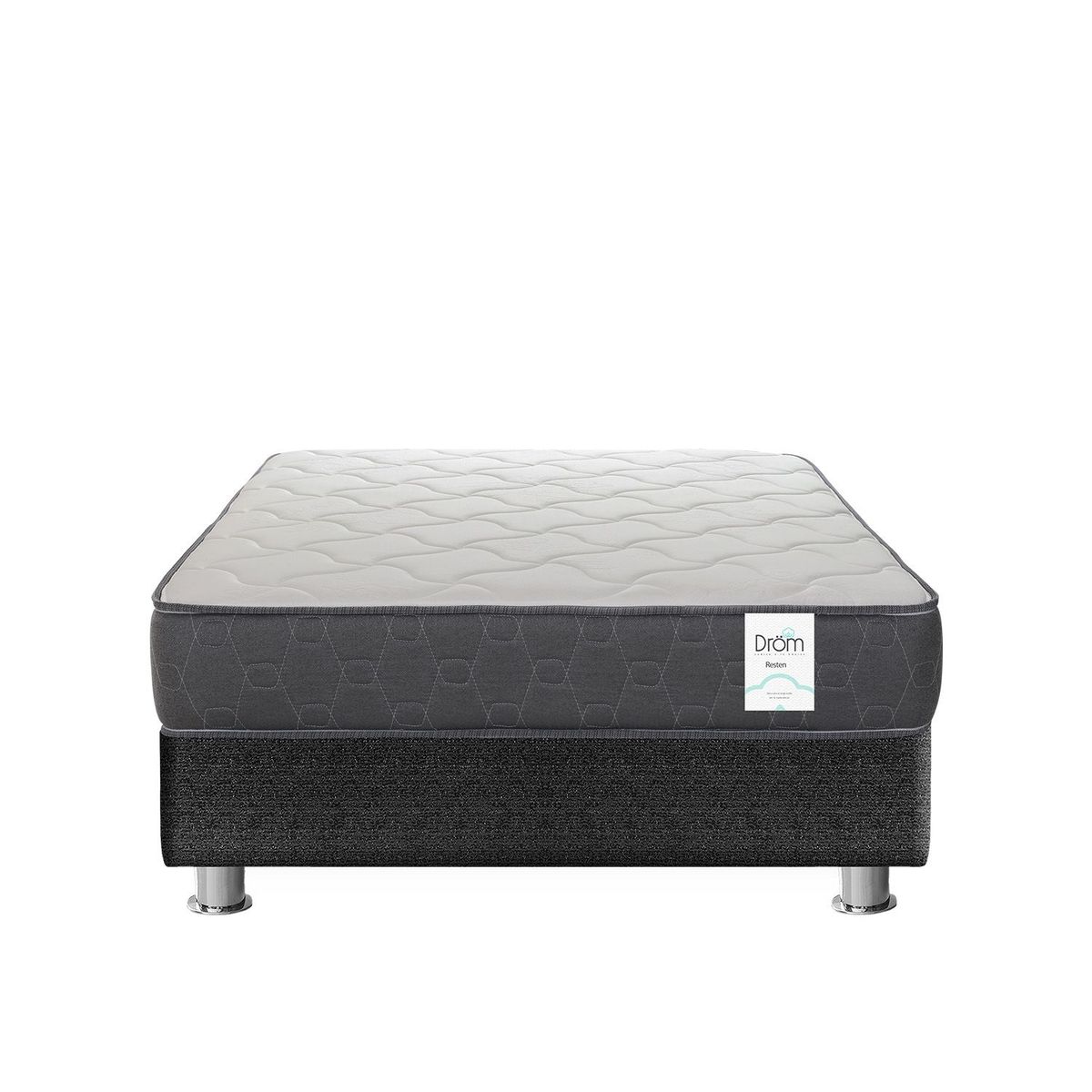 DROM - Cama Box Tarima Resten 2Plz + 2 Almohadas y Protector