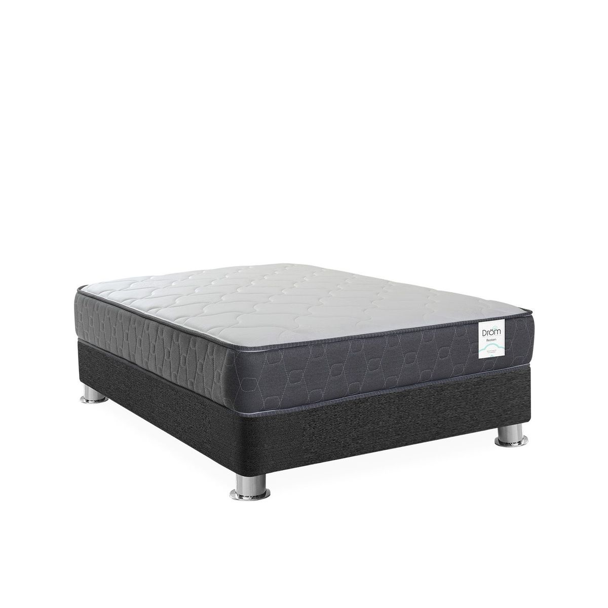 DROM - Cama Box Tarima Resten 2Plz + 2 Almohadas y Protector