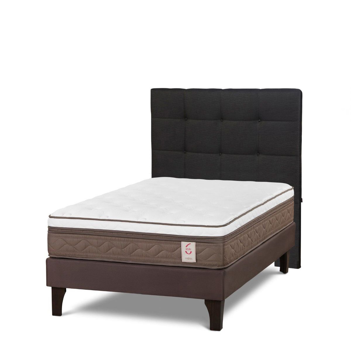 ROSEN - Dormitorio Europeo New Style 6 Issey Grafito 1.5 Plz