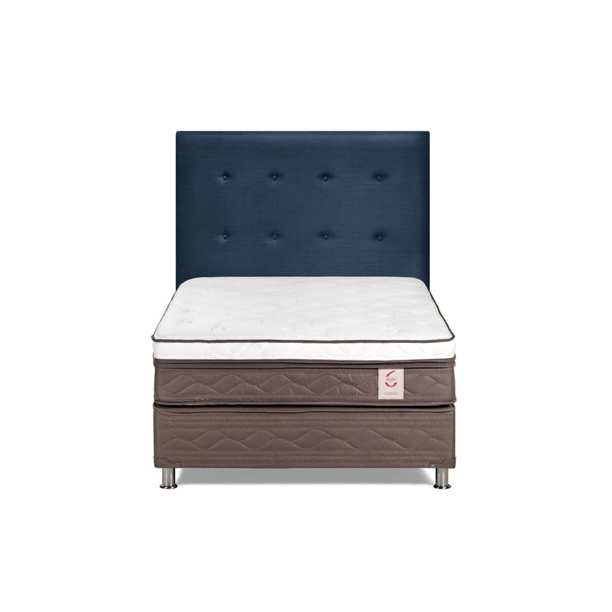 ROSEN - Dormitorio New Style 6 West Azul 1.5 Plz + 1 Velador
