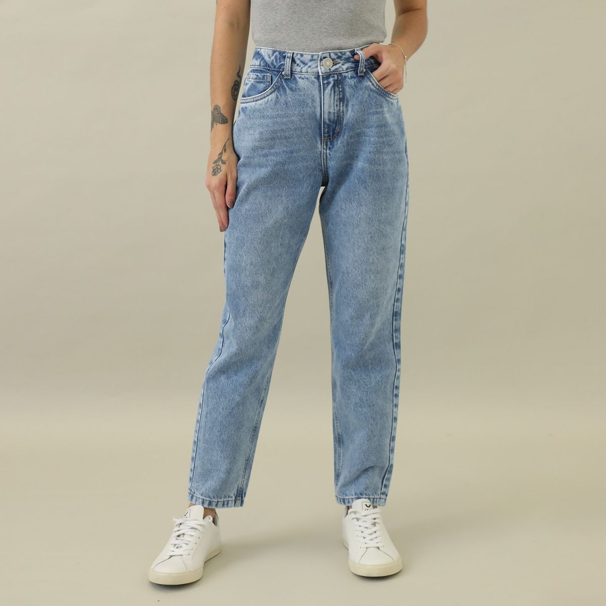 DENIMLAB - Jean Mom Tiro Alto Mujer Denimlab