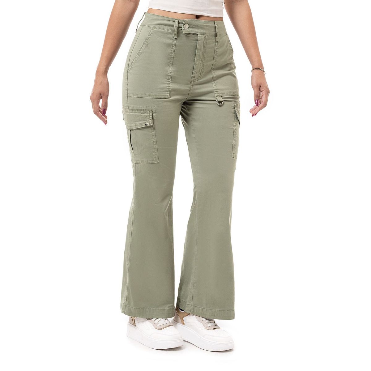 PIONIER - Pantalón Flare Algodón Mujer Pionier