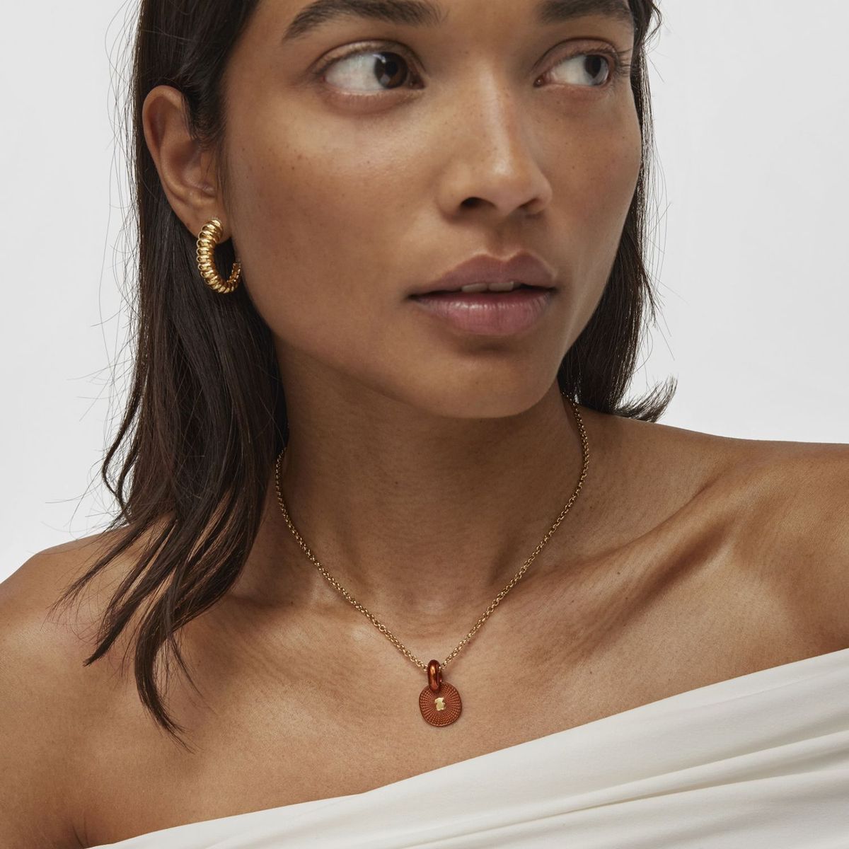 TOUS - Colgante Plata Acabado Naranja