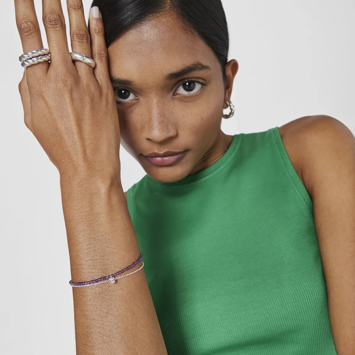 TOUS - Pulsera de plata y amatista Bold Bear