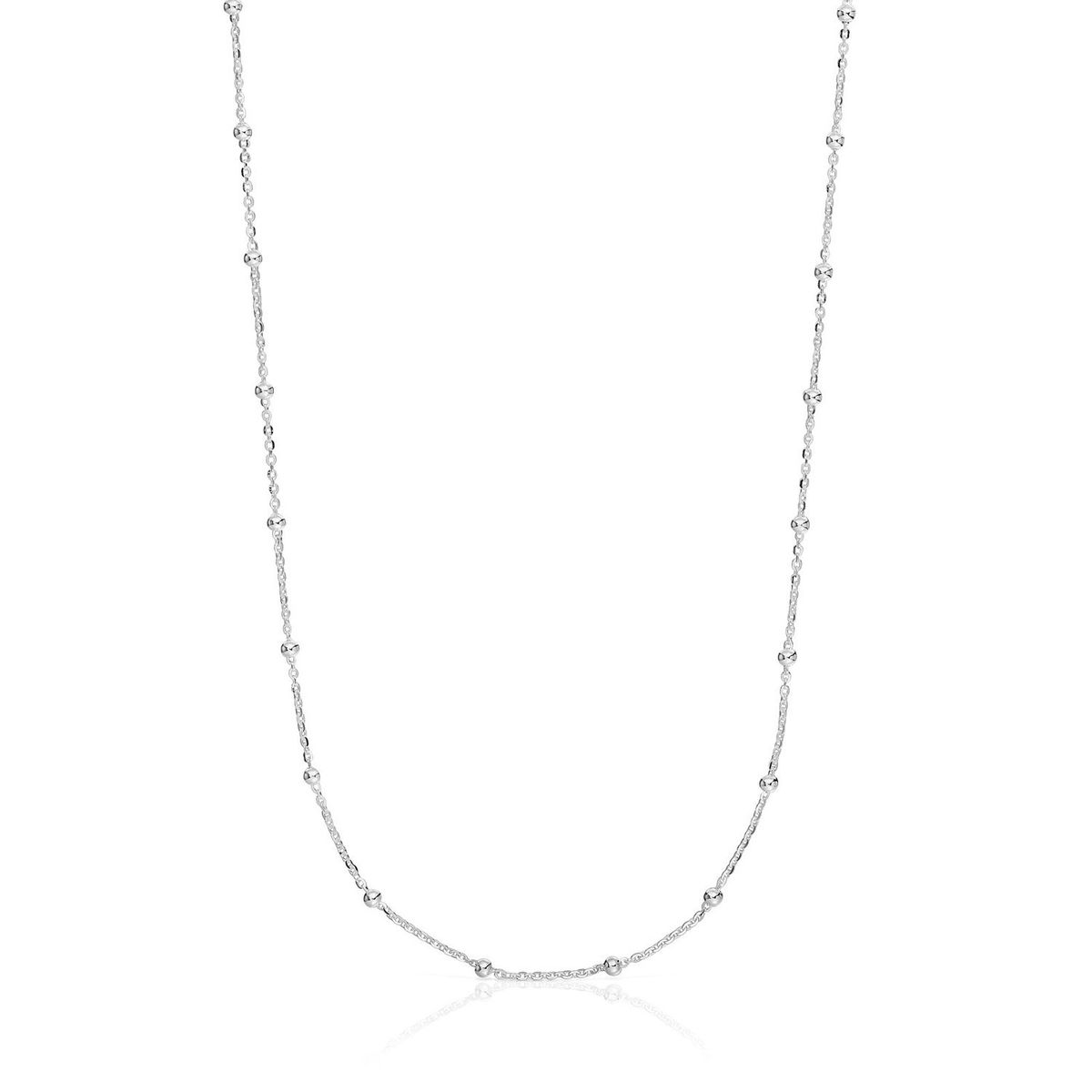 TOUS - Gargantilla de plata con bolas intercaladas, 60 cm Chain