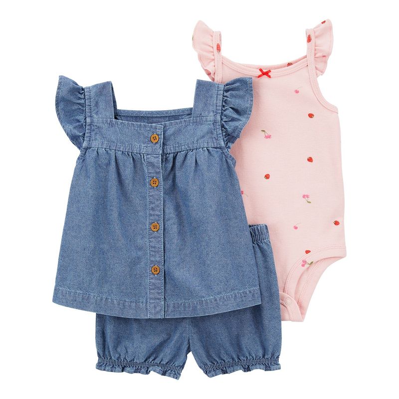 CARTER'S - Conjunto 3 Piezas Bebé Niña Algodón Carters