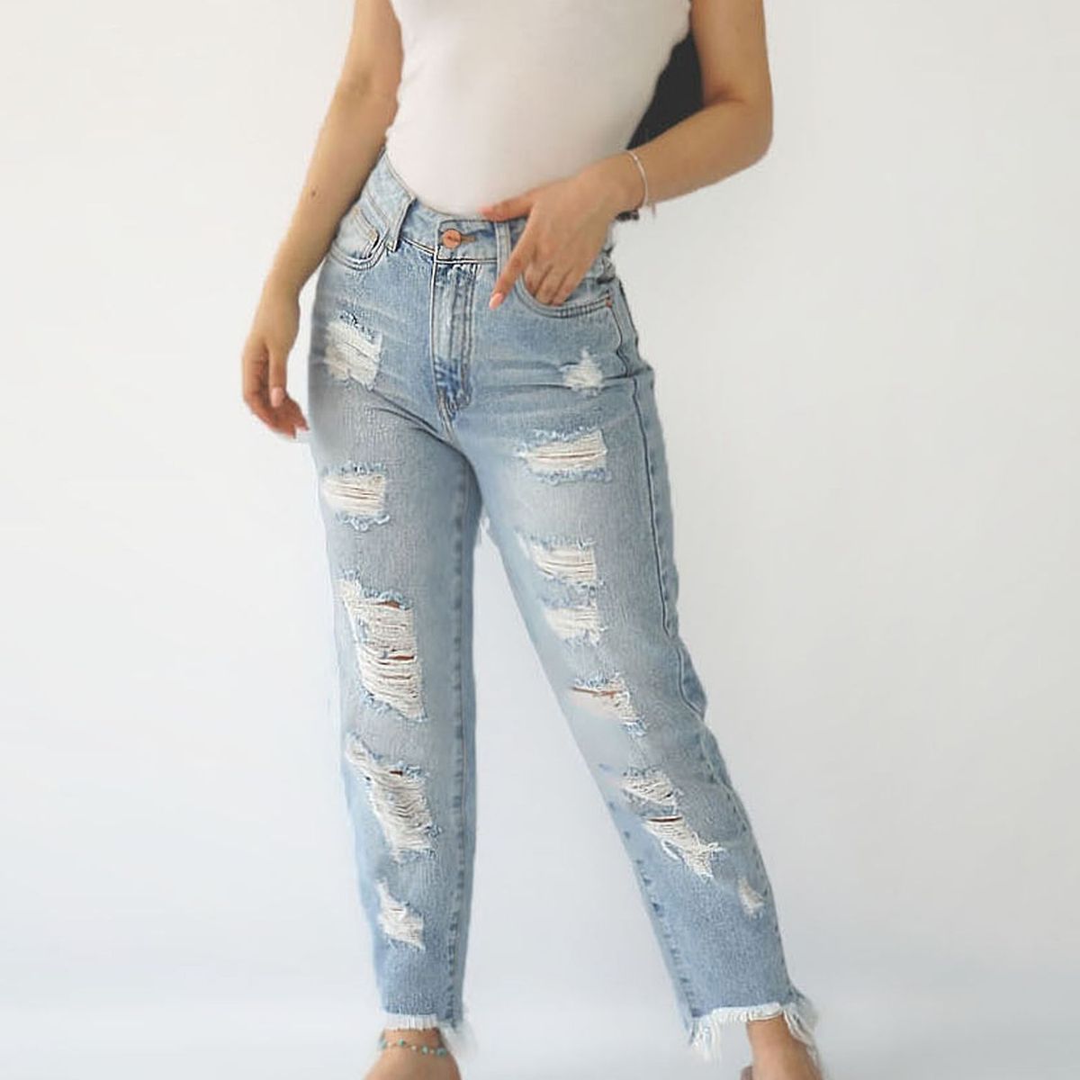 JAROLA - Jean Mom Tiro Alto Mujer Jarola