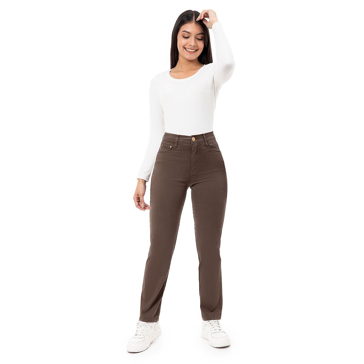 PIONIER - Pantalon Recto Algodón Mujer Pionier