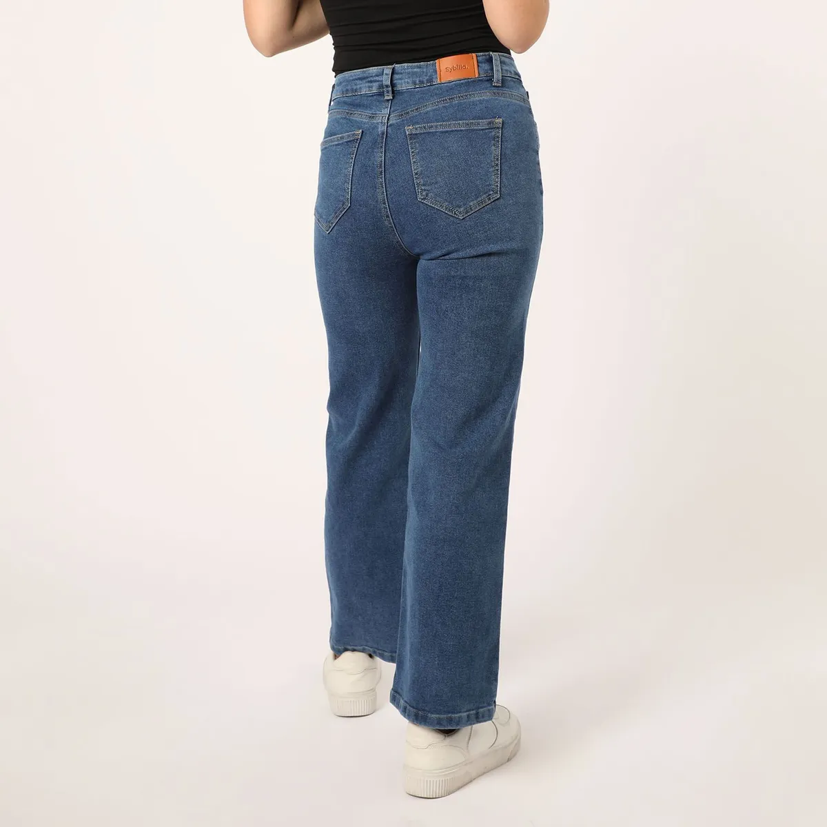 SYBILLA - Jean Wide Leg Tiro Alto Mujer Sybilla