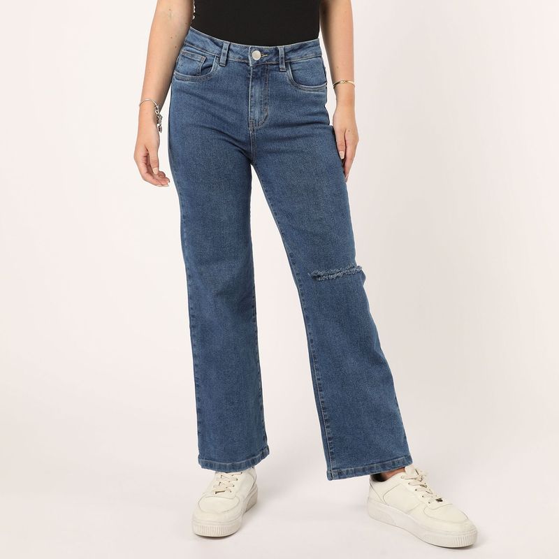 SYBILLA - Jean Wide Leg Tiro Alto Mujer Sybilla