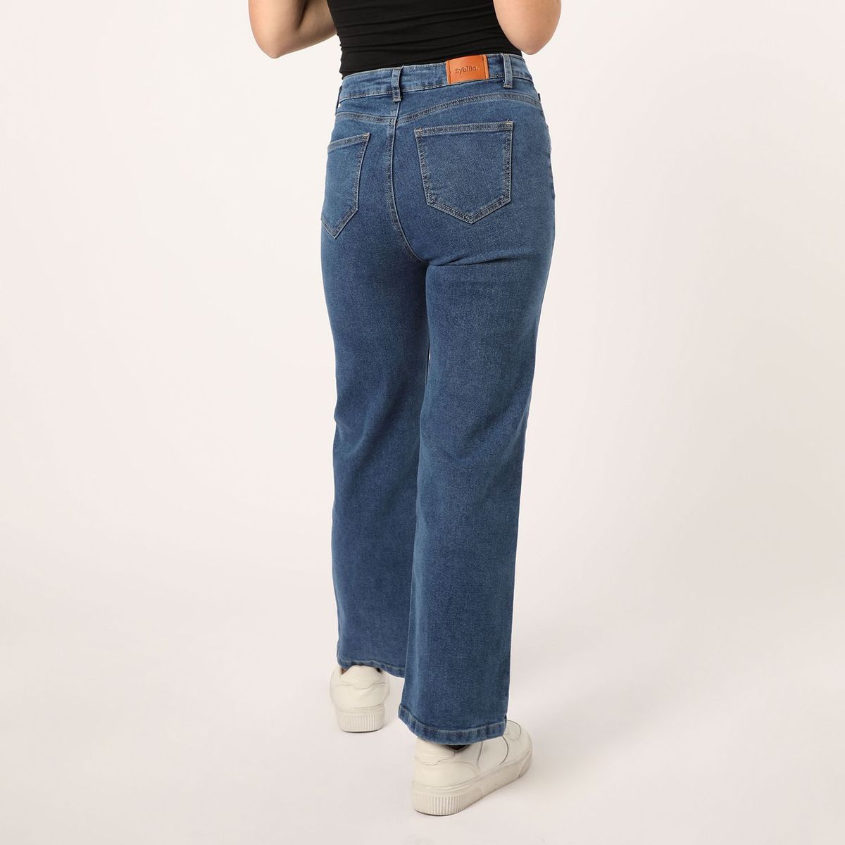 SYBILLA - Jean Wide Leg Tiro Alto Mujer Sybilla.