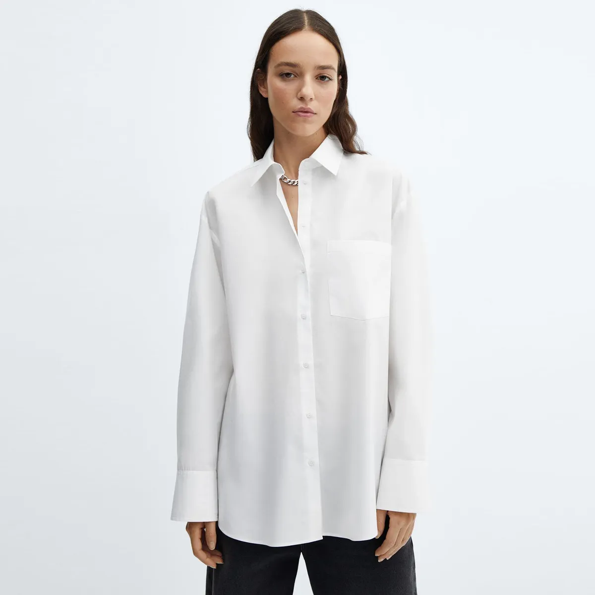 MANGO - Camisa 100% Algodón Mujer Mango