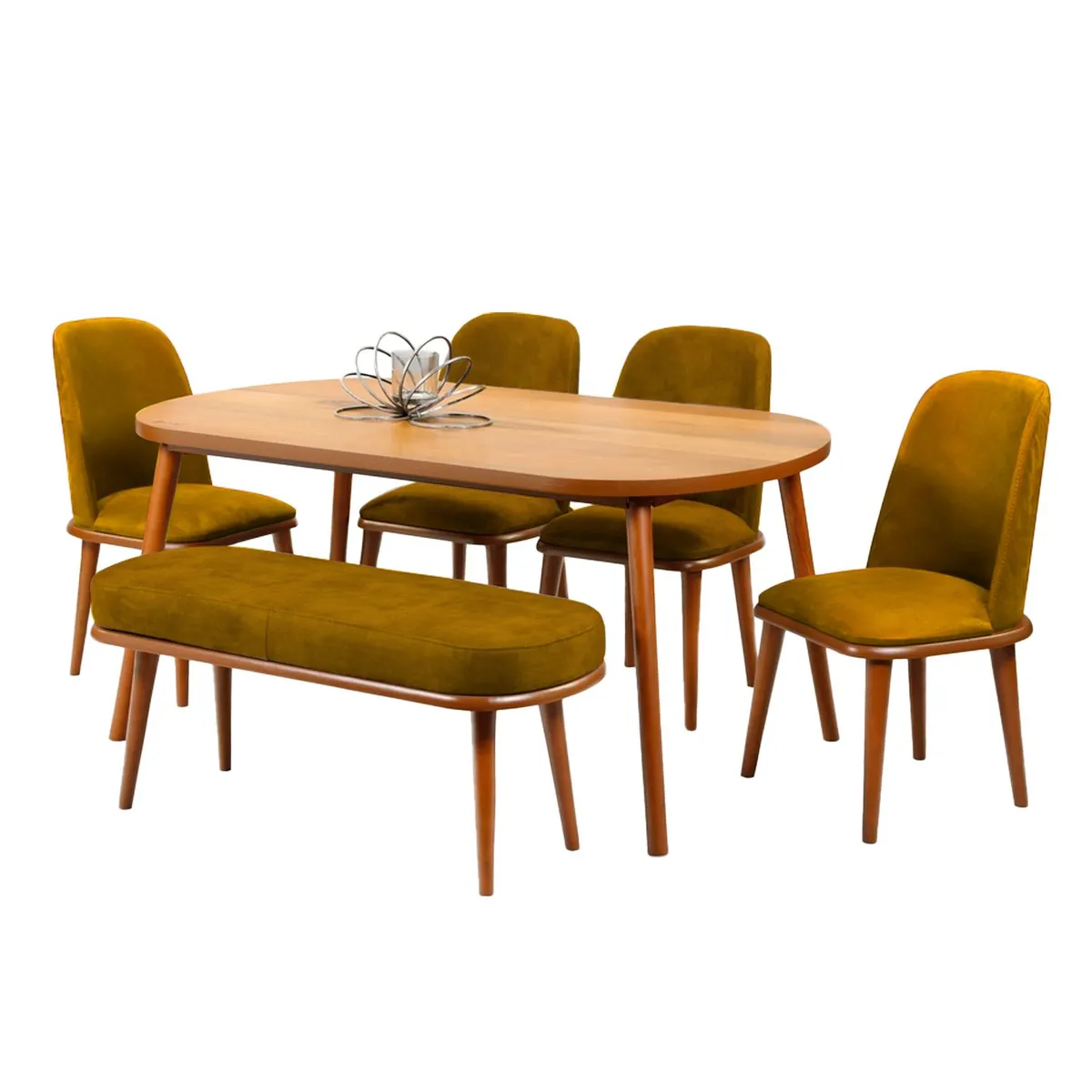 HOME PREMIUM - Juego de Comedor 4 Sillas   Banquet